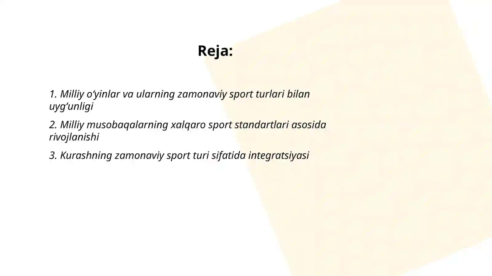Milliy oʻyinlarning sport turlari bilan integratsiyasi 2
