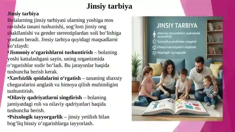Bolalarning jinsiy tarbiyasi 2