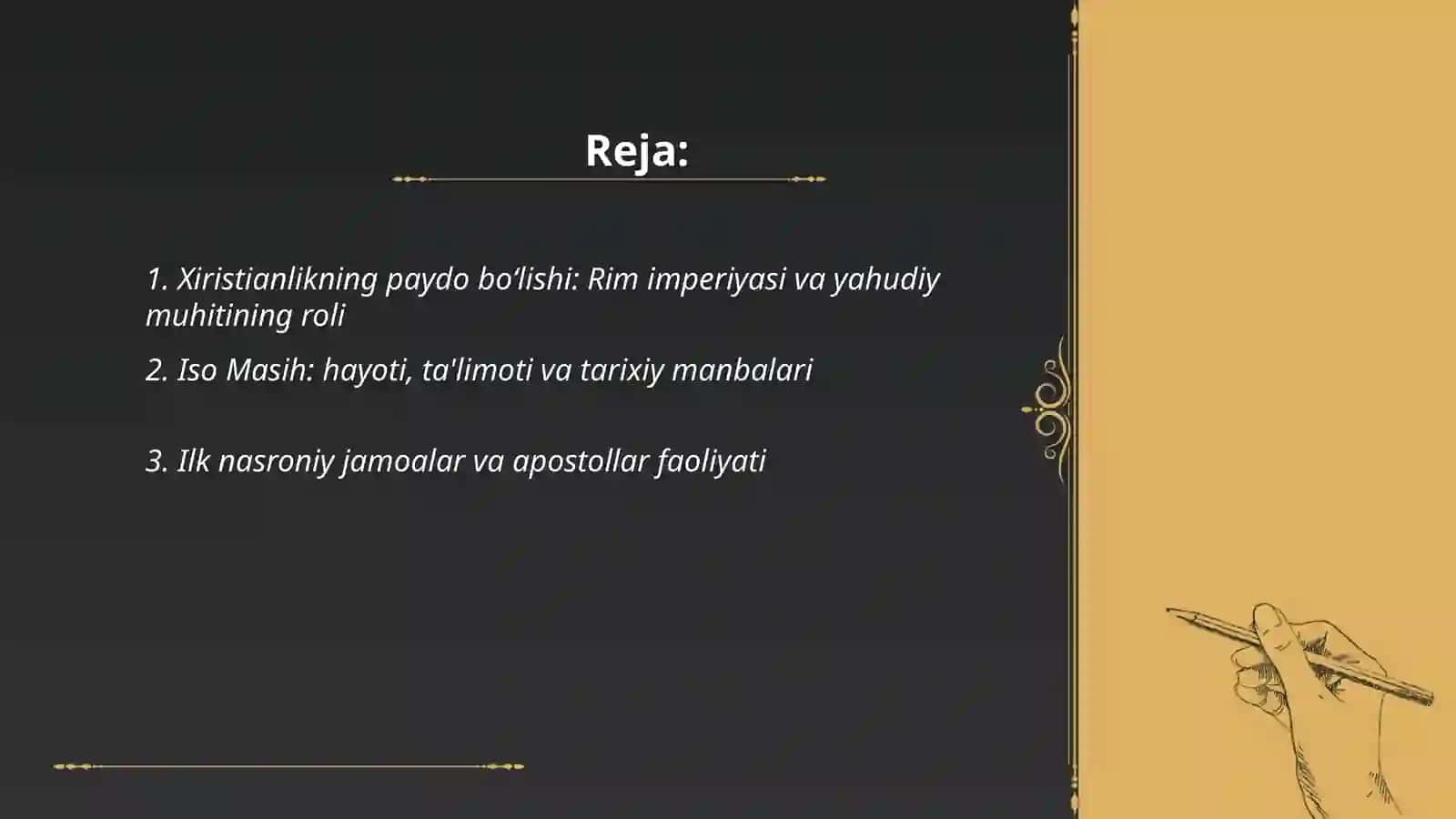 Xiristianlik Dini tarixi xa asosiy goyalari 2