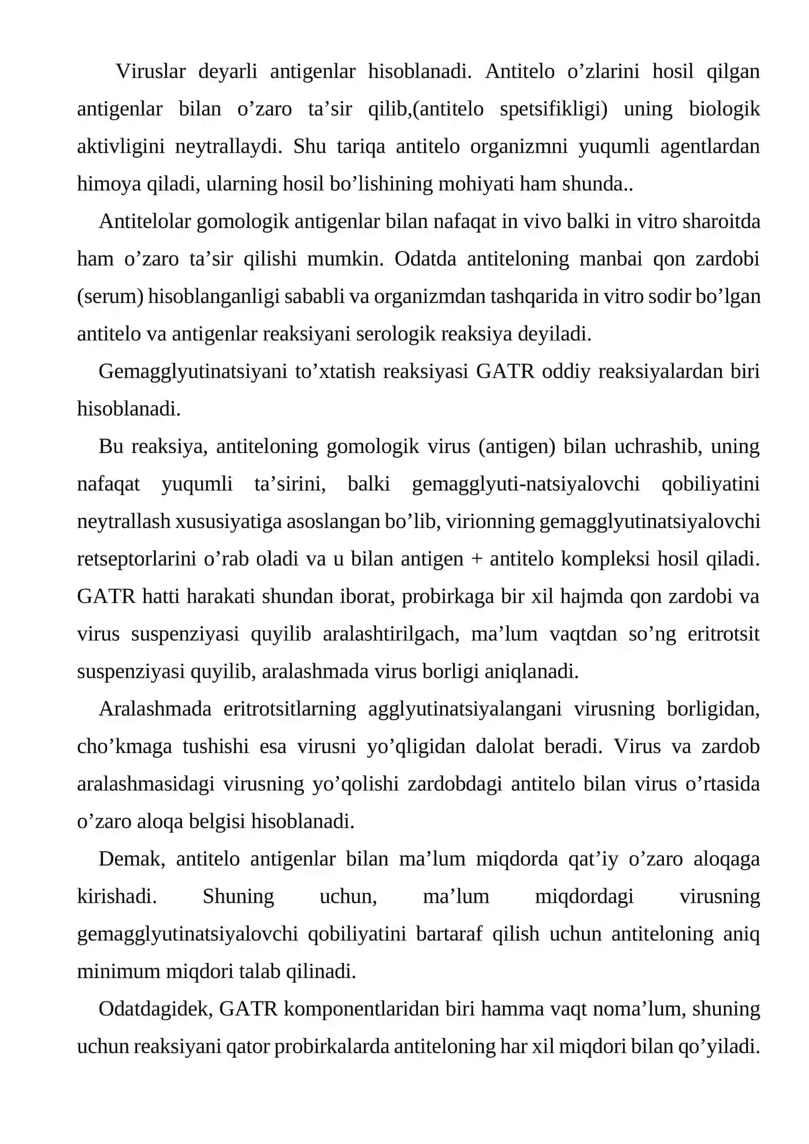 Gemagglyutinatsiyani to’xtatish reaksiyasi 2