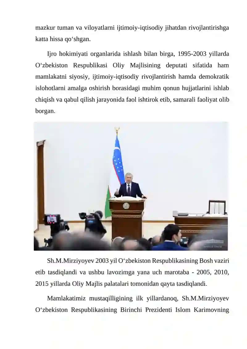 SHAVKAT MIROMONOVICH MIRZIYOYEV 2