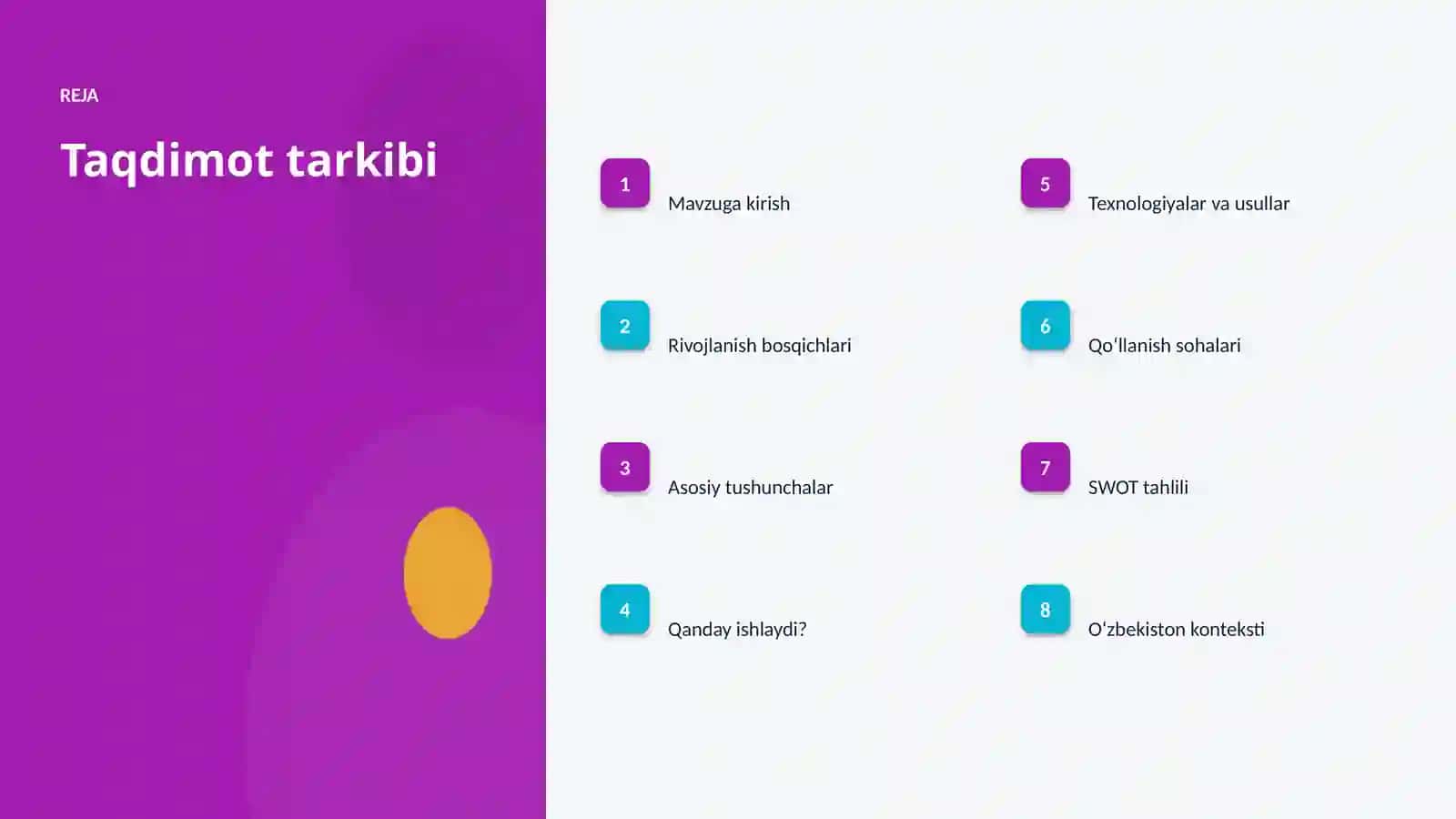 Sun'iy intellekt va generativ intellekt. Taqdimot 2