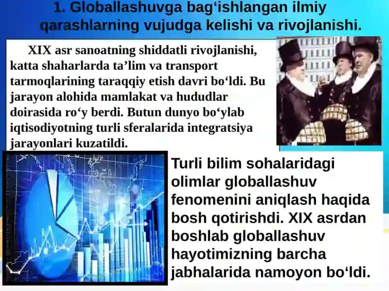 Globallashuvning vazifalari 2