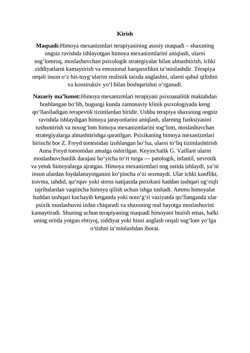 Himoya Mexanizmlari Terapiyasi 2