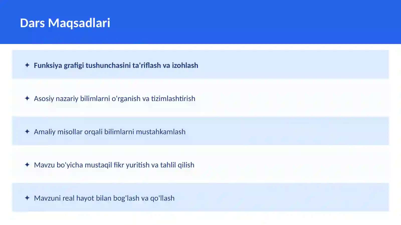 MATEMATIKA Funksiya tushunchasi 2