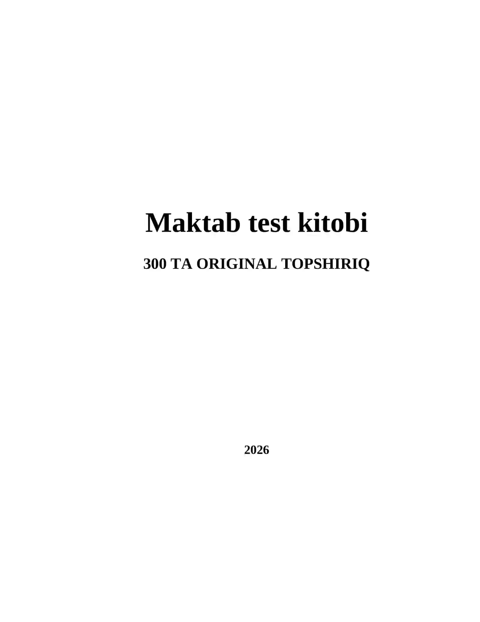 Maktab test kitobi 2