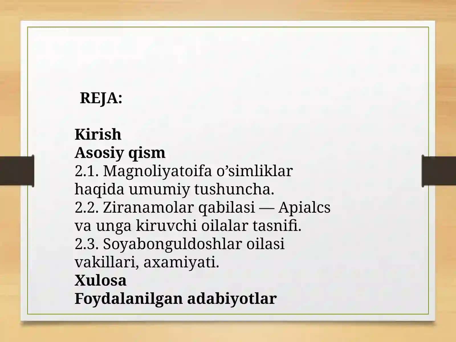 Ziranamolar-(Apiales)qabilasi 2