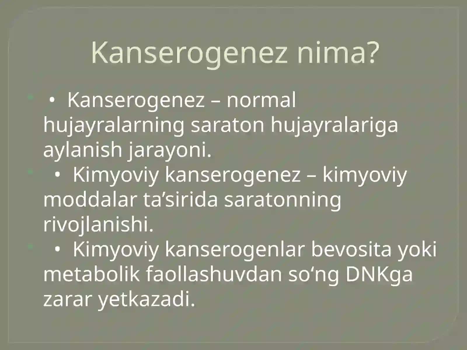 Sitoxrom P450 Oqsili Polimorfizmi va Kimyoviy Kanserogenez 2