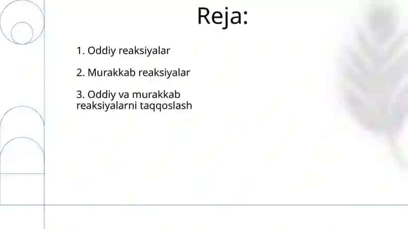 Oddiy va murakkab reaksiyalar 2