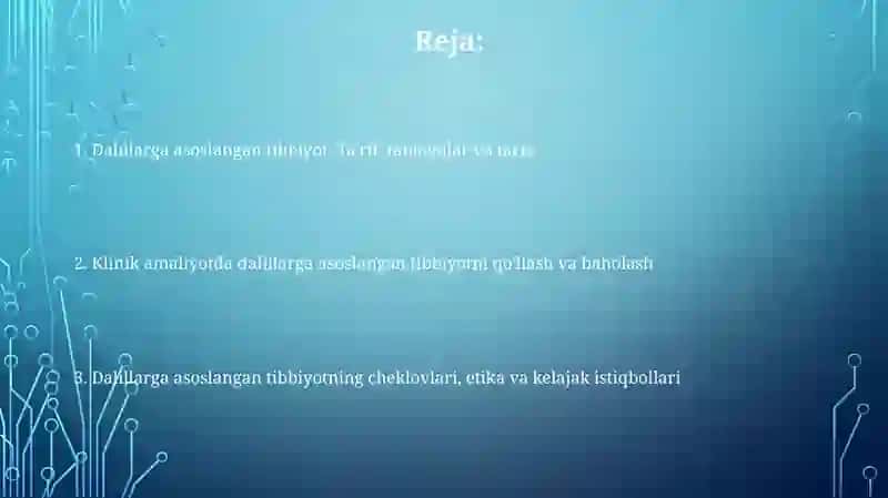 Dalillarga asoslangan tibbiyot 2