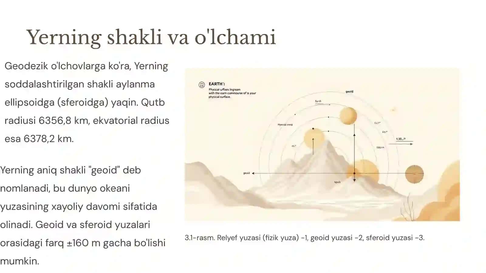 Yerning ichki tuzilishi va xususiyatlari 2