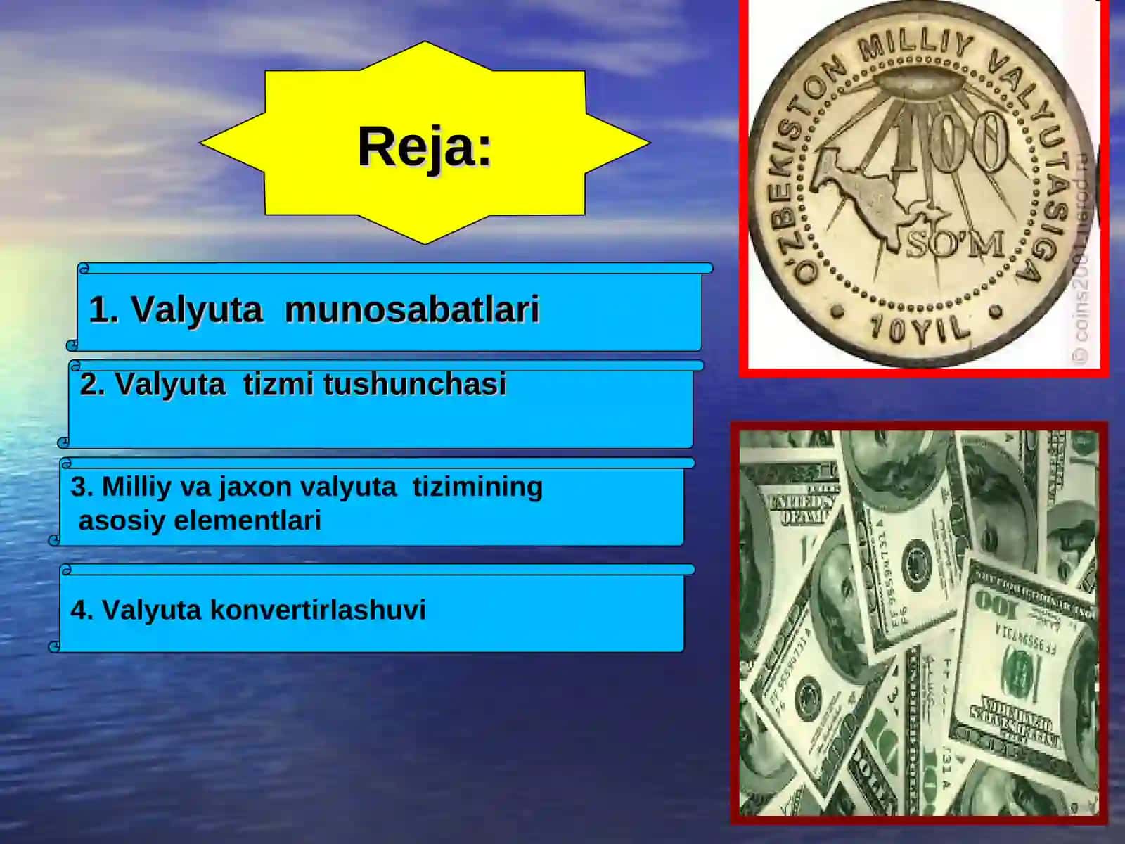 Valyuta Tizimining Asosiy Elementlari 2