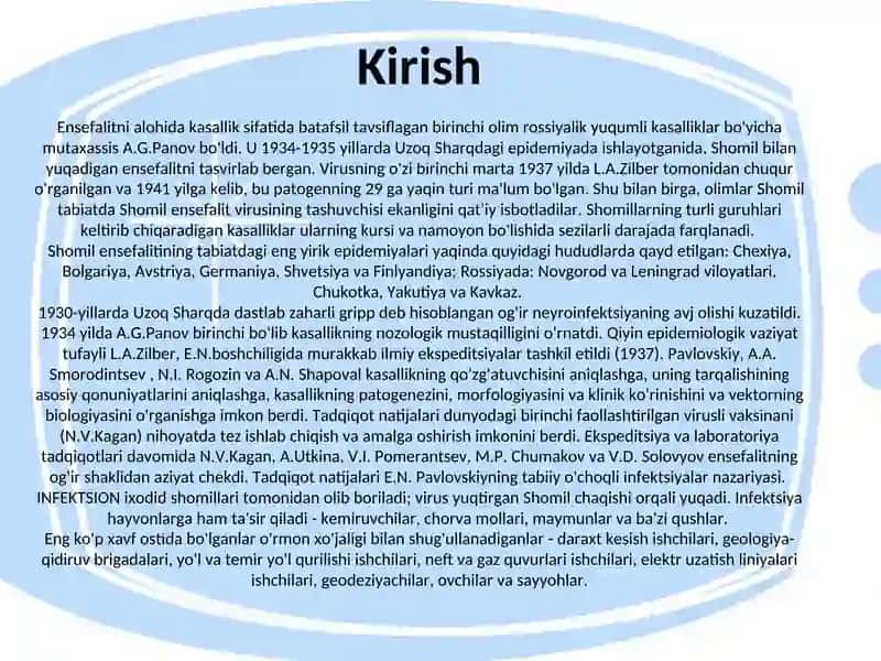 Ensefalit kasalligining kelib chiqish sabablari va asoratlari 2