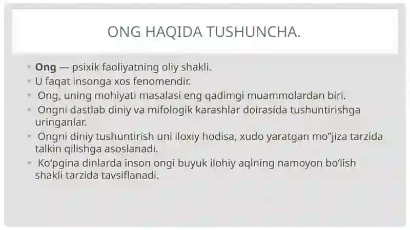 Onghaqidatushunchavauningxossalari 2