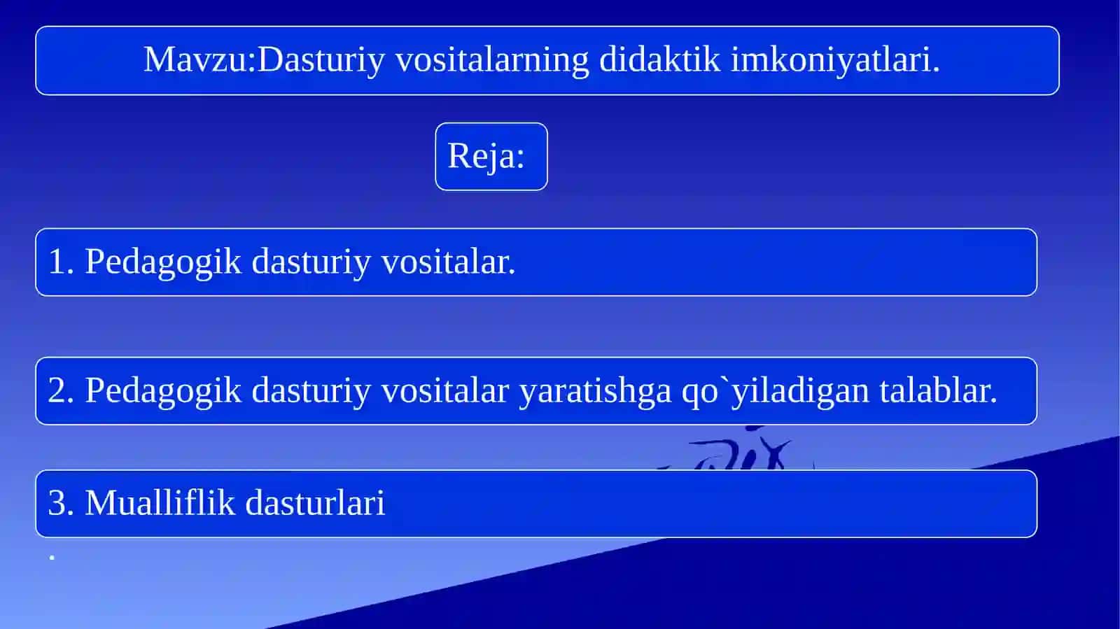 Pedagogik dasturiy vositalar 2