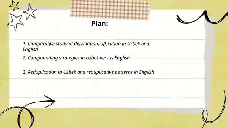 Word formation processes in Uzbek and English 2
