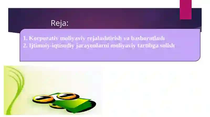 Korporativ moliya viyrejalashtirish 2