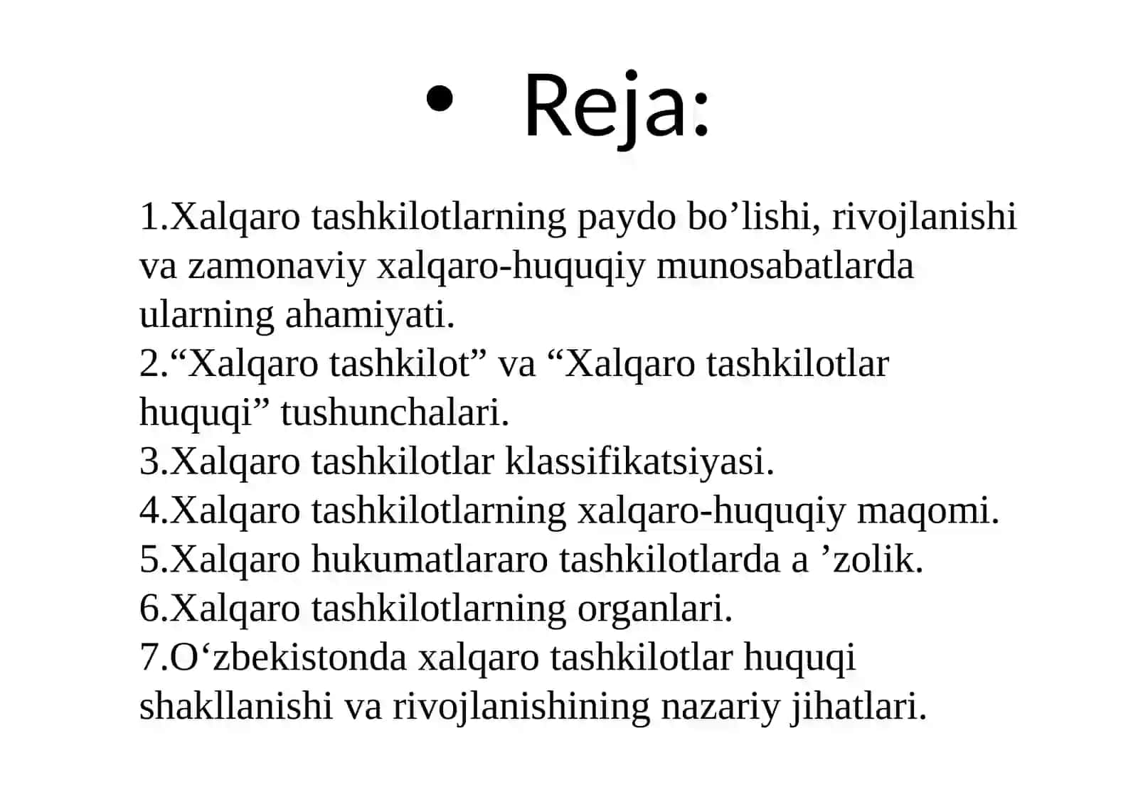Xalqaro tashkilotlar huquqi 2
