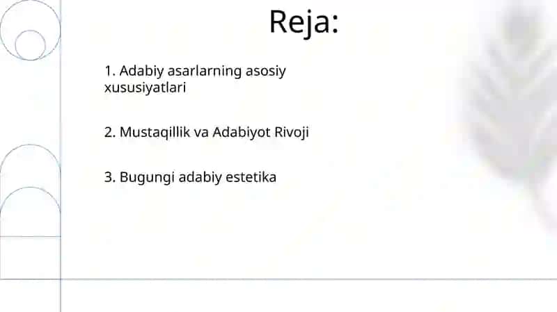 Zamonaviy adabiyotning asosiy xususiyatlari 2