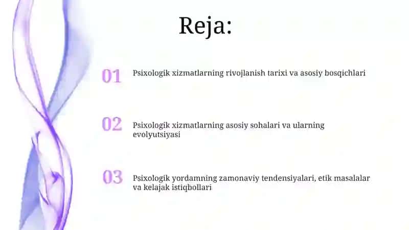 Psixologik xizmatni tashkil qilish tarixi 2