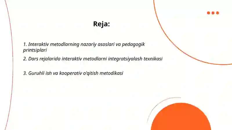 Ta'lim jarayonida interaktiv metodlarni qo'llash metodikasi 2