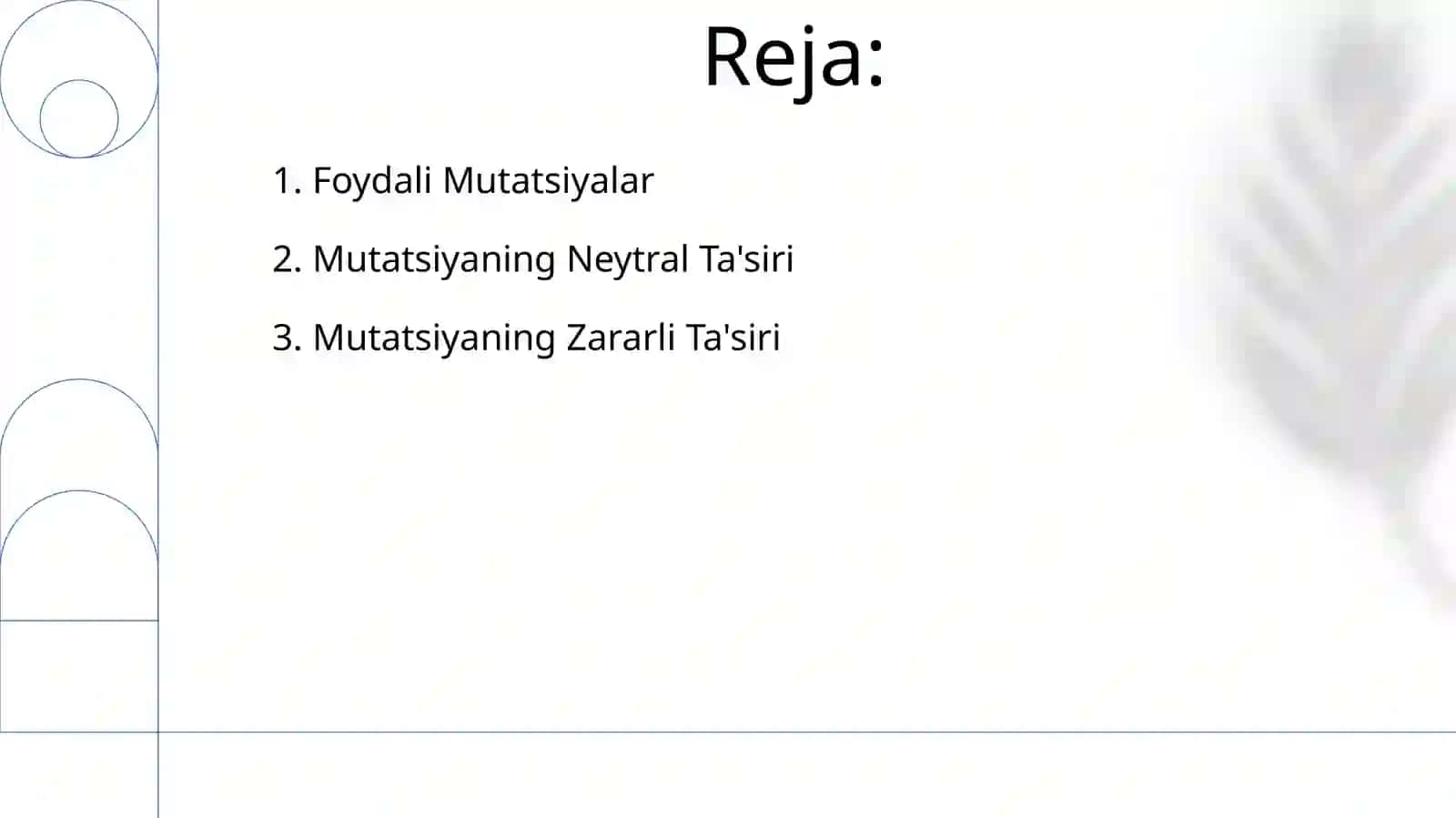 Mutatsiya zararlimi? 2