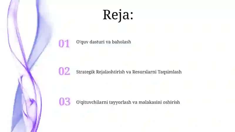 O'quv dasturi va baholash 2