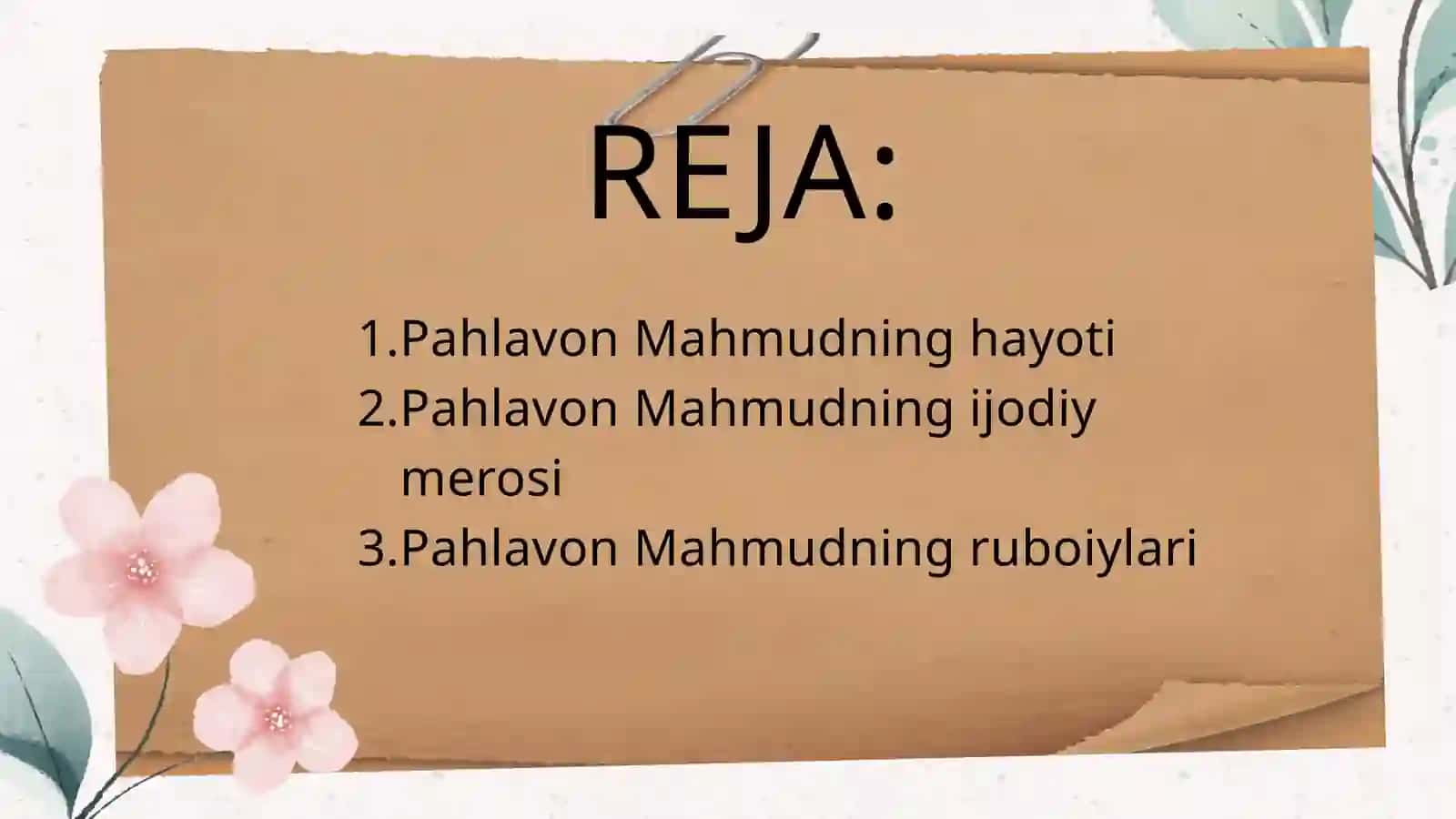 Pahlavon Mahmudning hayoti va ijodiy merosi 2