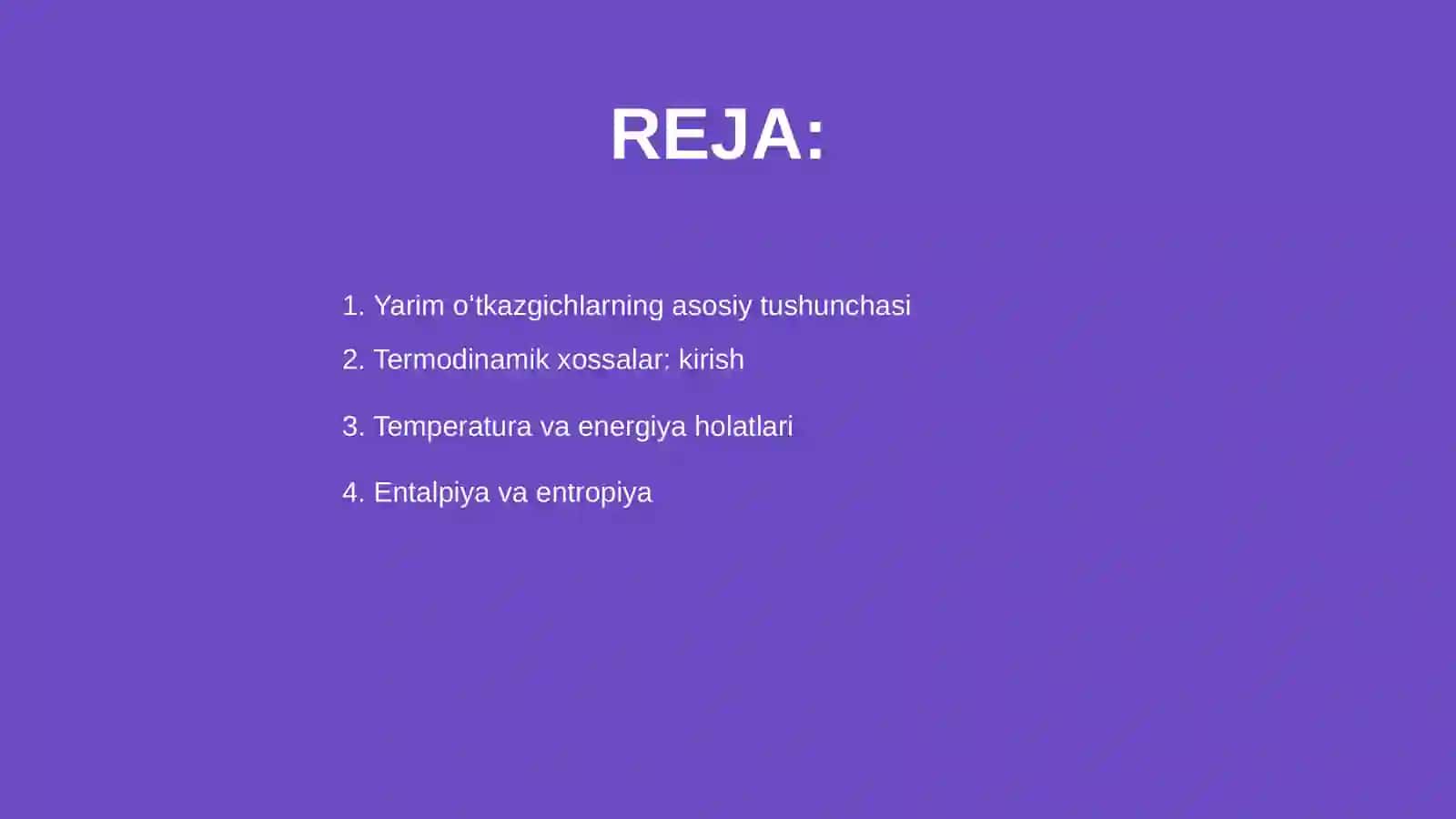 Yarim oʻtkazgichlarning termodinamik xossalari 2