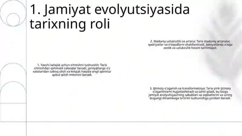 Jamiyat Taraqqiyotida Tarixning Ahamiyati 2
