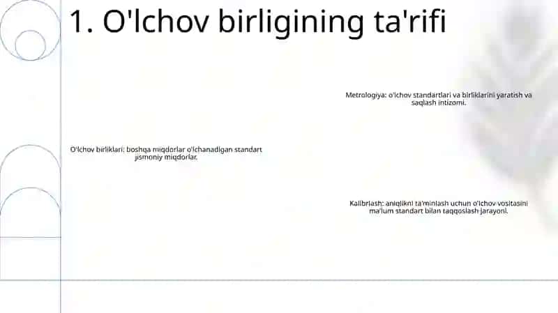 OʻLchashlar Birligini Taminlash Va Etalonlar 2