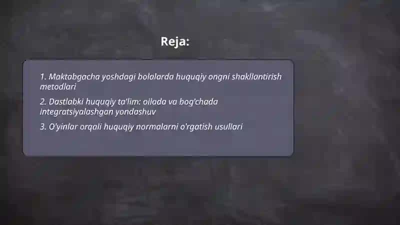 Maktabgacha yoshdagi bolalarning huquqiy ta'limi 2