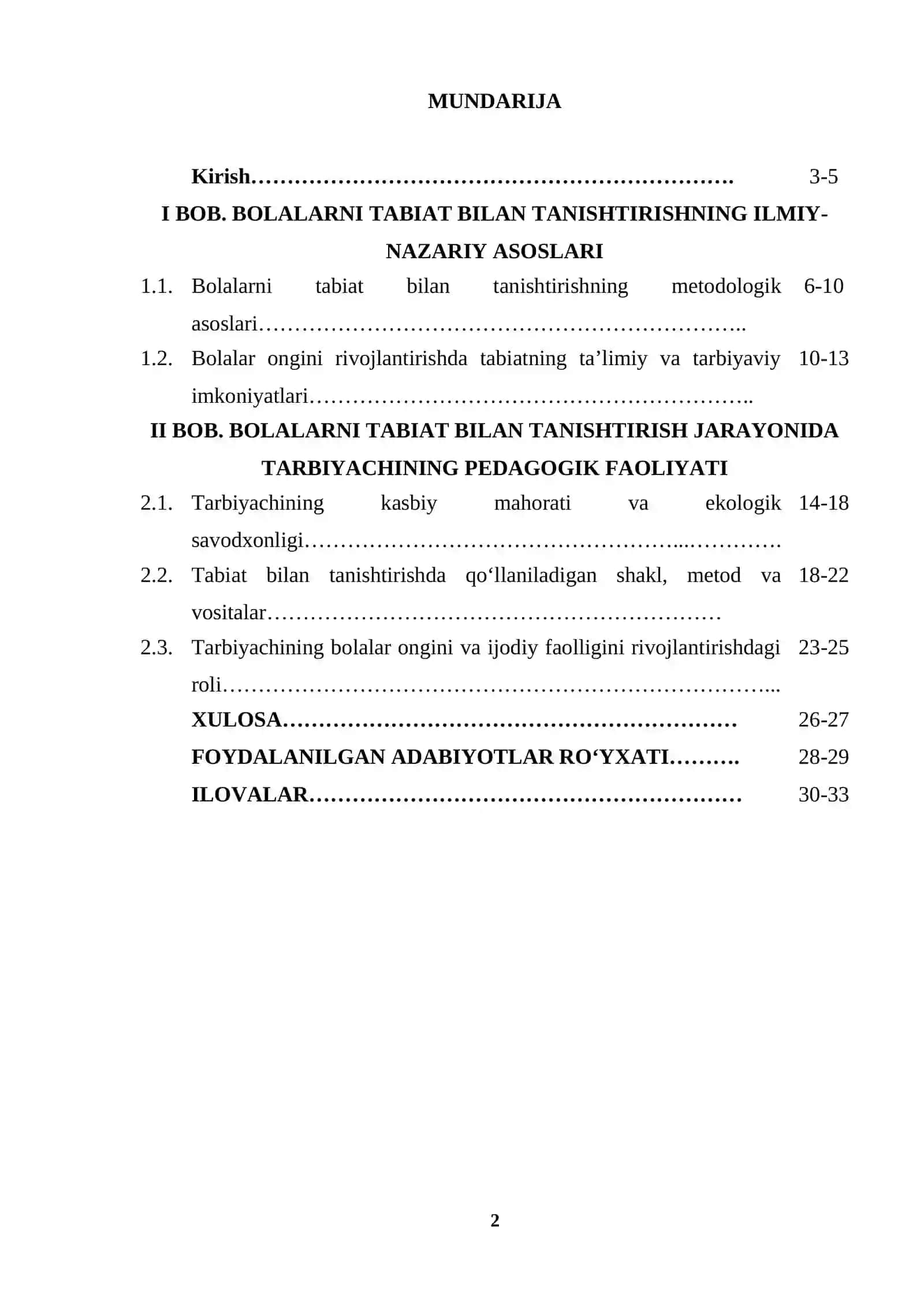 BOLALARNI TABIAT BILAN TANISHTIRISH 2