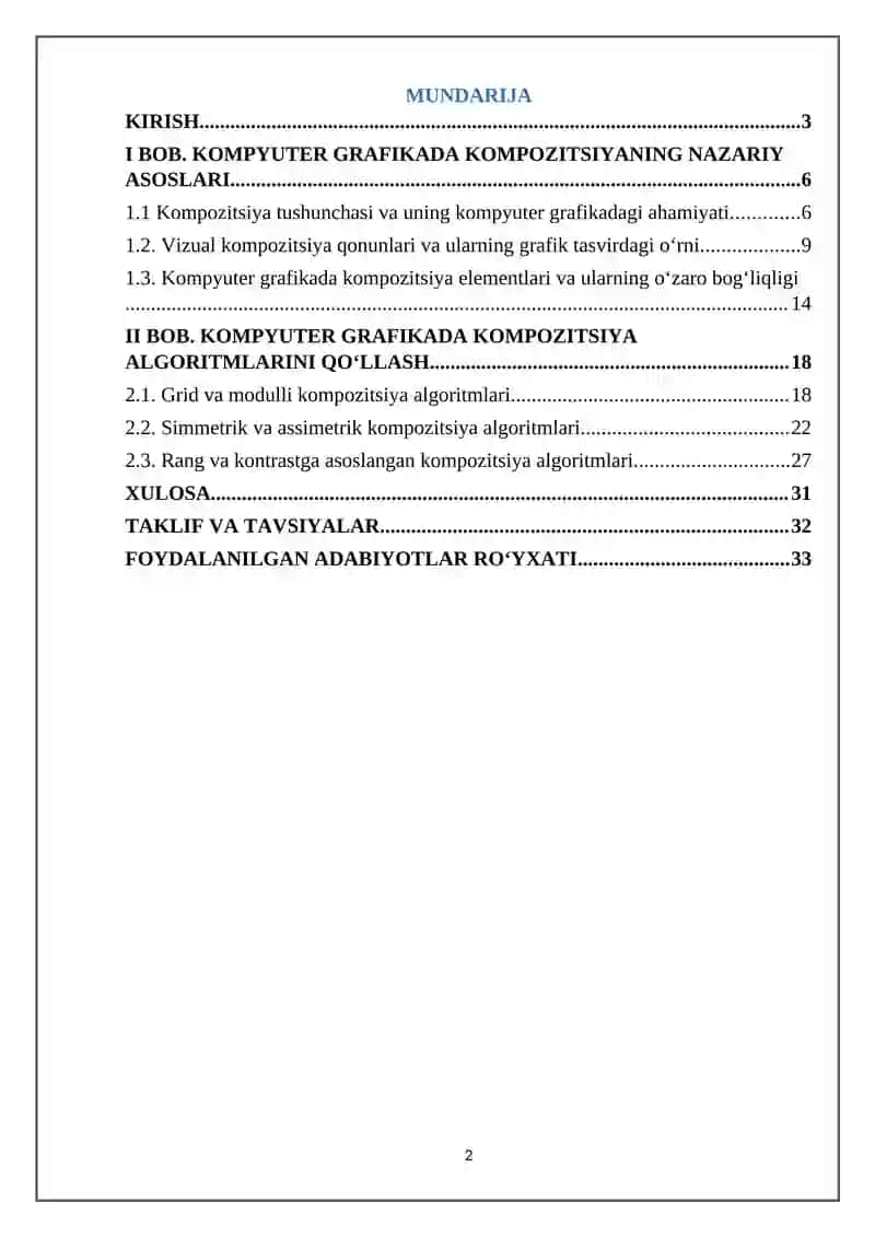 Kompyuter grafikada kompozitsiya algoritmlarini o'rganish 2