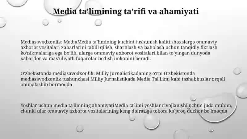 Milliy Jurnalistikada Media Tal'Limning O'Rni 2