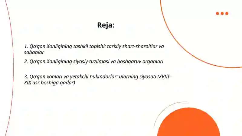 Qo'qon Xonligining Tashkil Topishi va Siyosiy Tarixi 2
