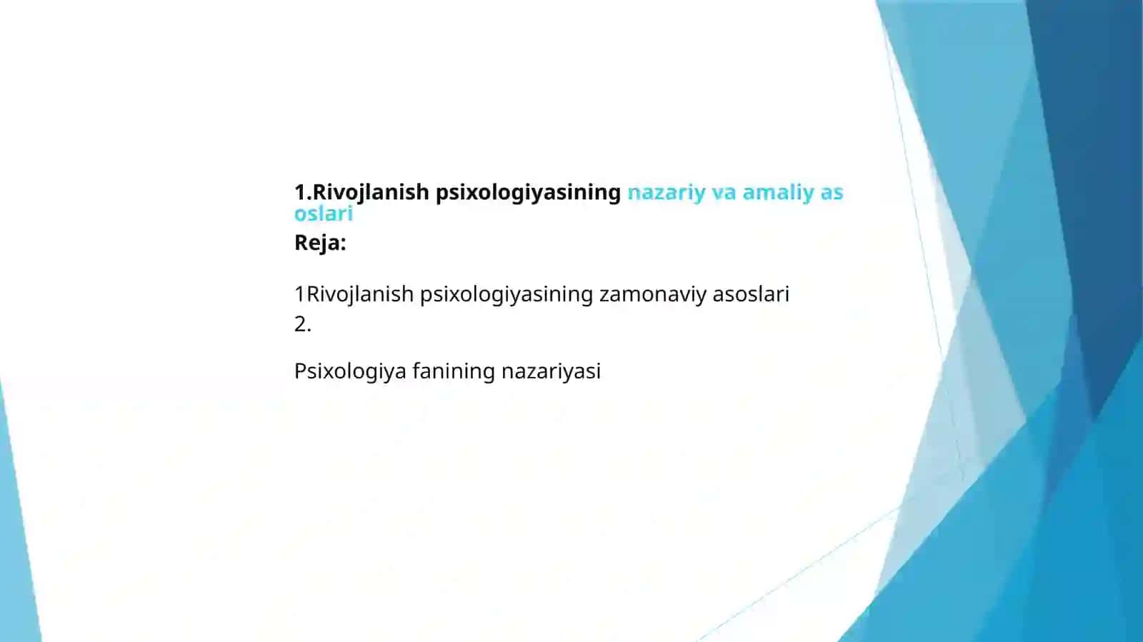 Rivojlanish Psixologiyasi 2