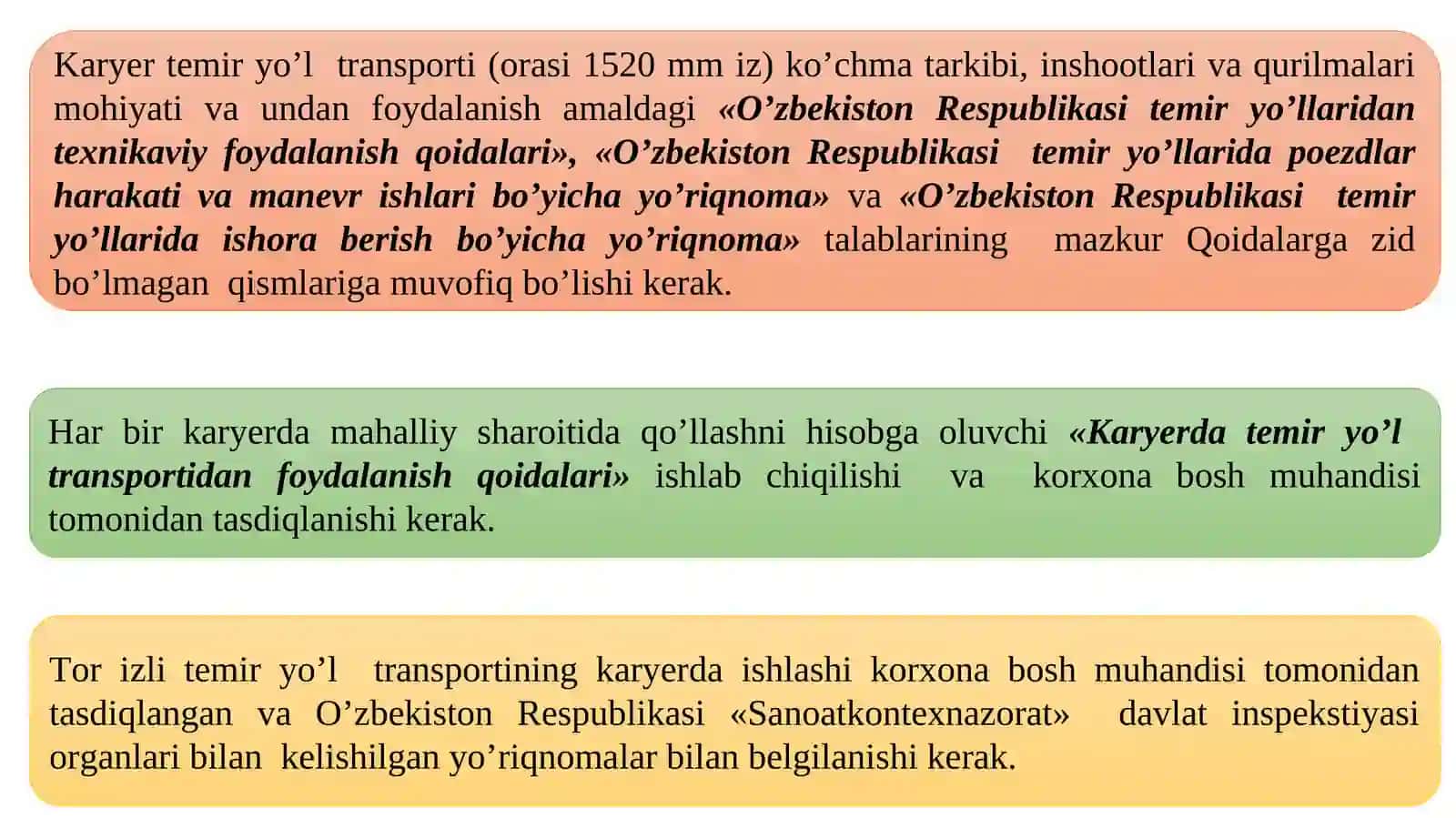 Karyer temir yo’l transporti 2