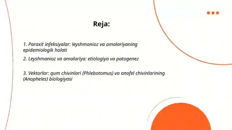 Paraxit infeksiyalar (leyshmanioz, amalariya) 2