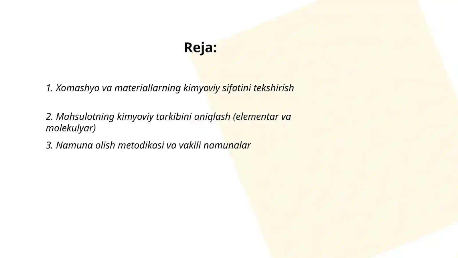 Mahsulotlar ishlab chiqarishda texnik-kimyoviy nazorat 2
