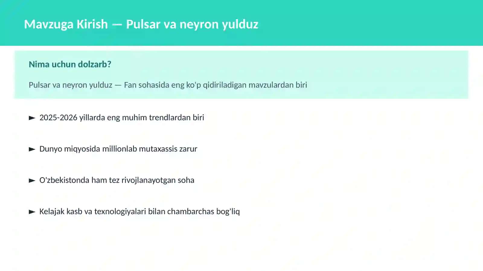 KOSMOSNI TADQIQ 2