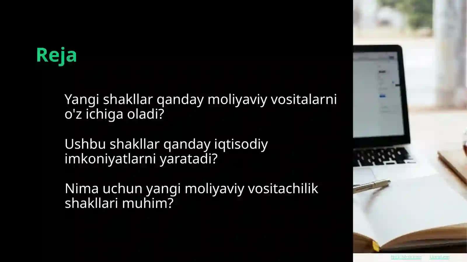 Moliyaviy vositachilikning yangi shakllari 2