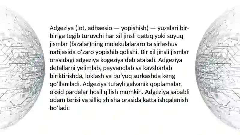 Adgeziya (Adgezivtizim) 2