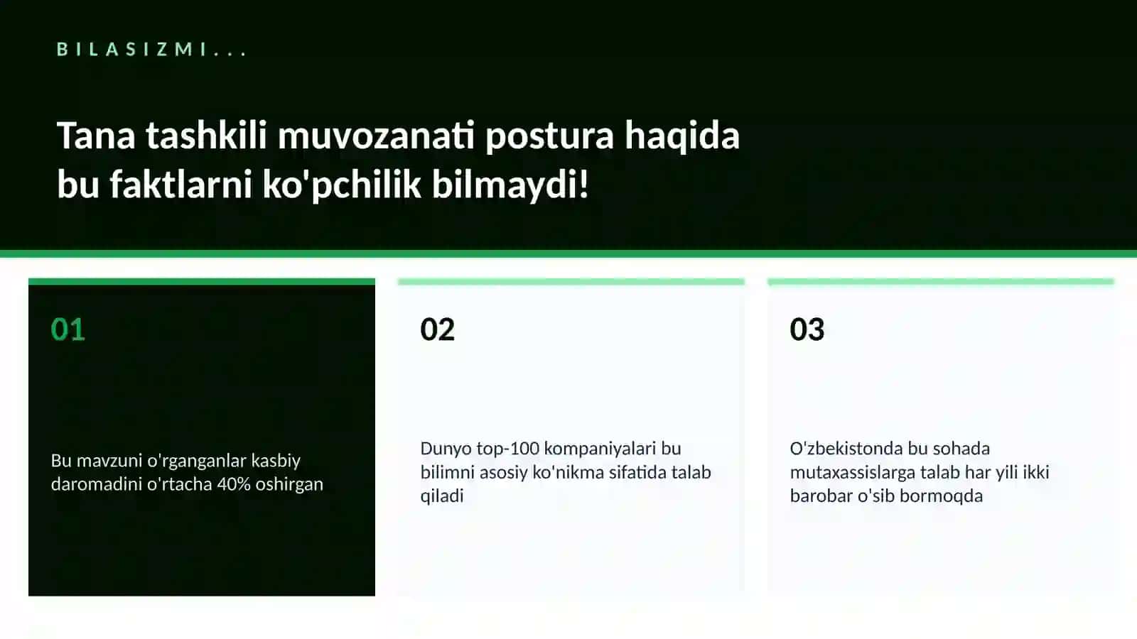 Tana tashkili muvozanati postura 2