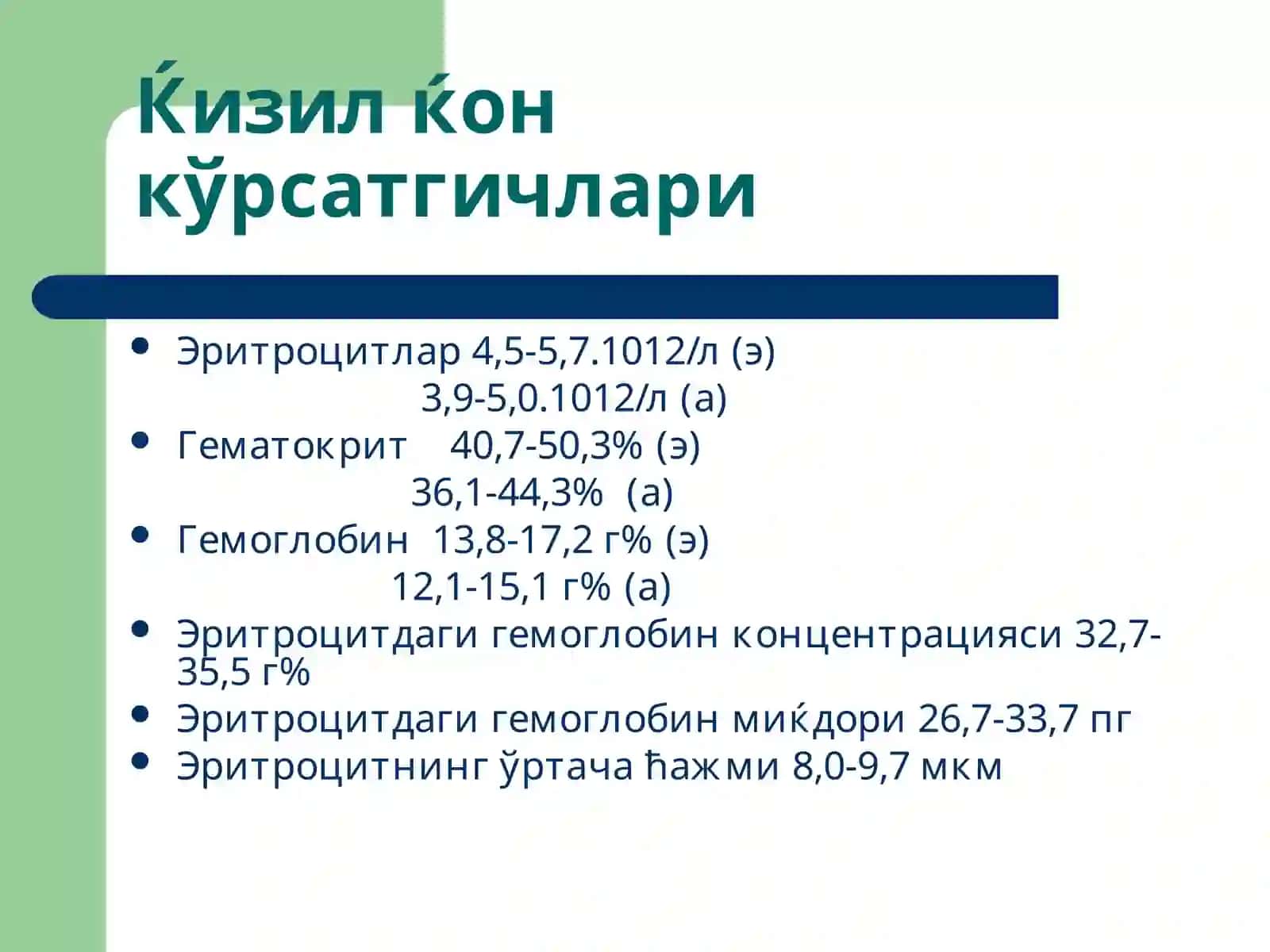 Камқонлик патофизиологияси 2
