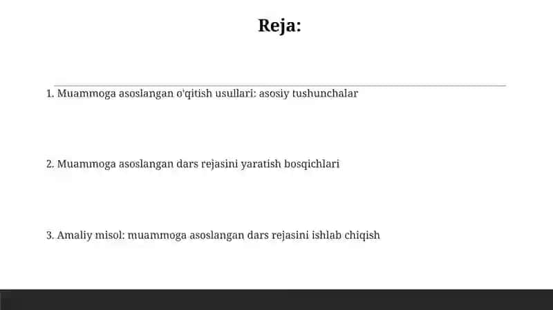 Muammoga asoslangan o'qitish usullari 2