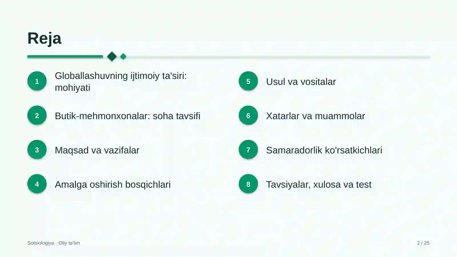Butik-mehmonxonalarda globallashuvning ijtimoiy ta'siri 2