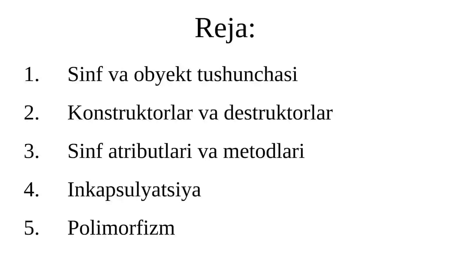 Pythonda sinflar bilan ishlash 2