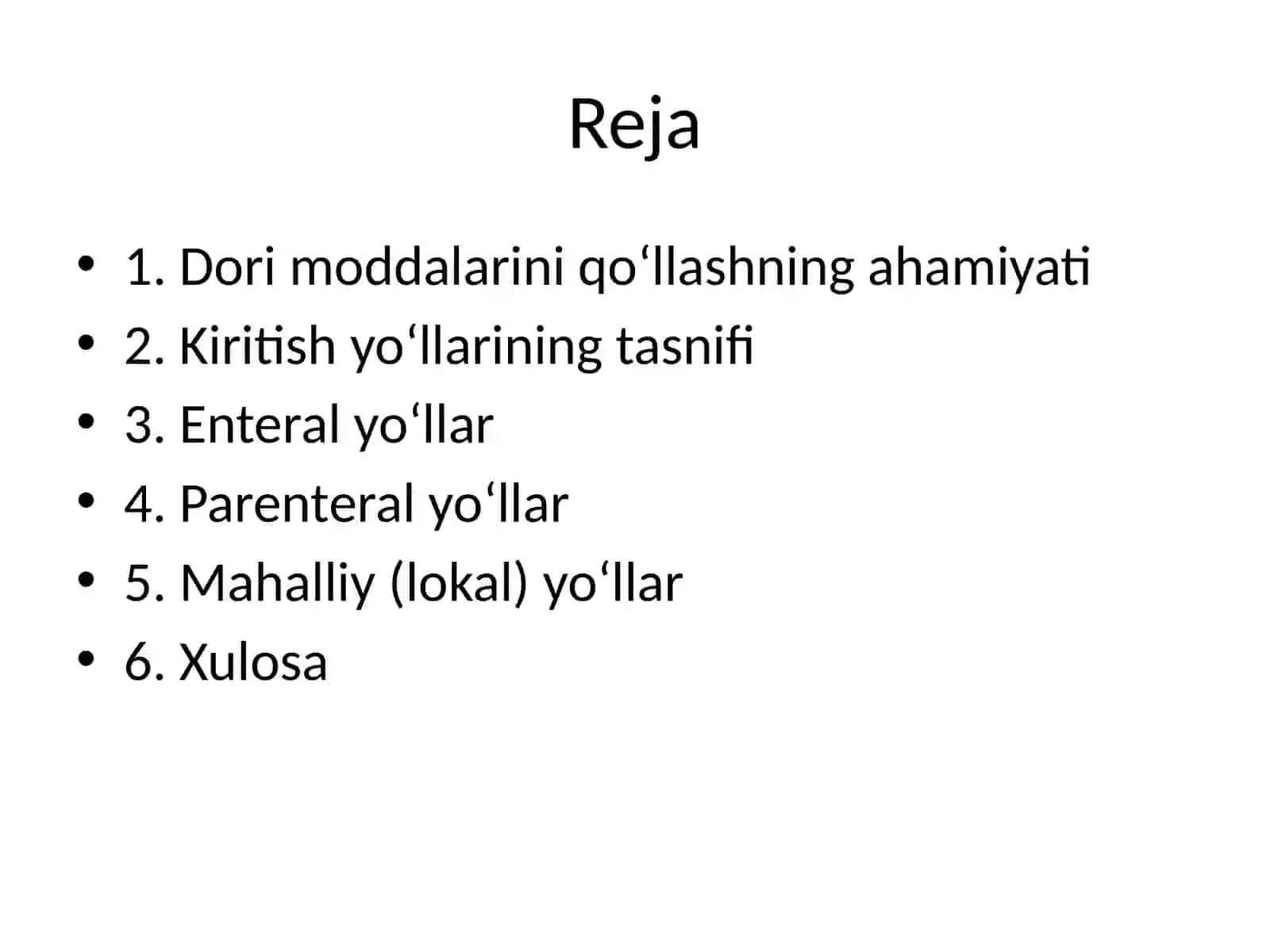 Dori moddalarini organizmga kiritish yo‘llari 2