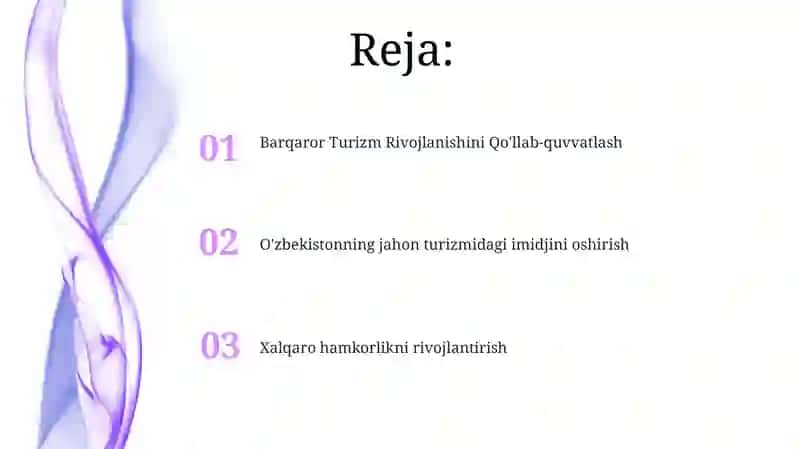 Xalqaro Turizm Tashkilotlarning O'rni 2